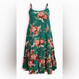 Torrid challis midi dress floral and leopard size 1